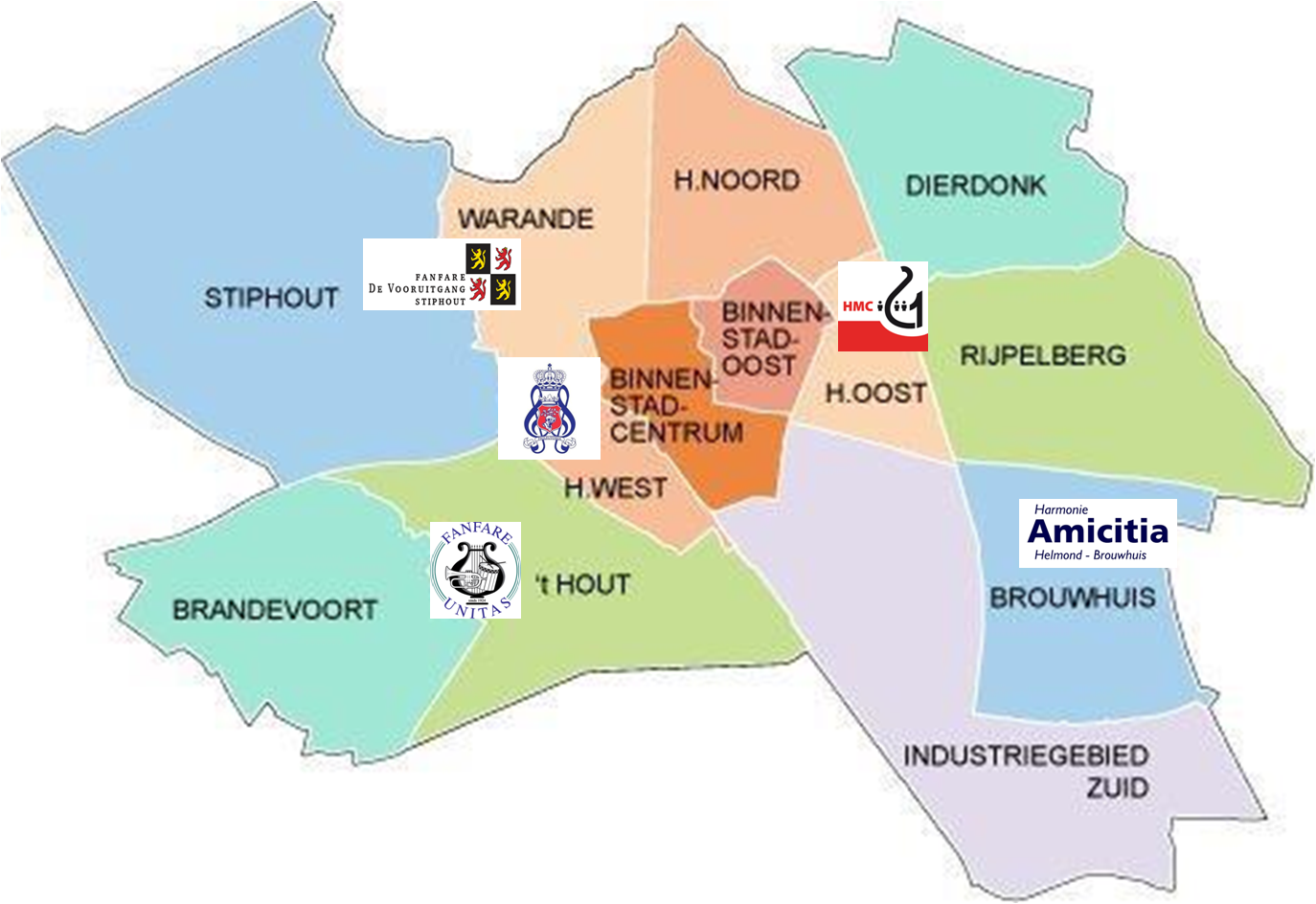 kaart verenigingen